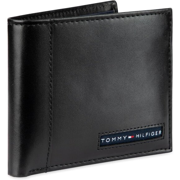 Mens Black Passcase Wallet with Removable ID Window With Two Slip Pockets - Picture 2 of 7